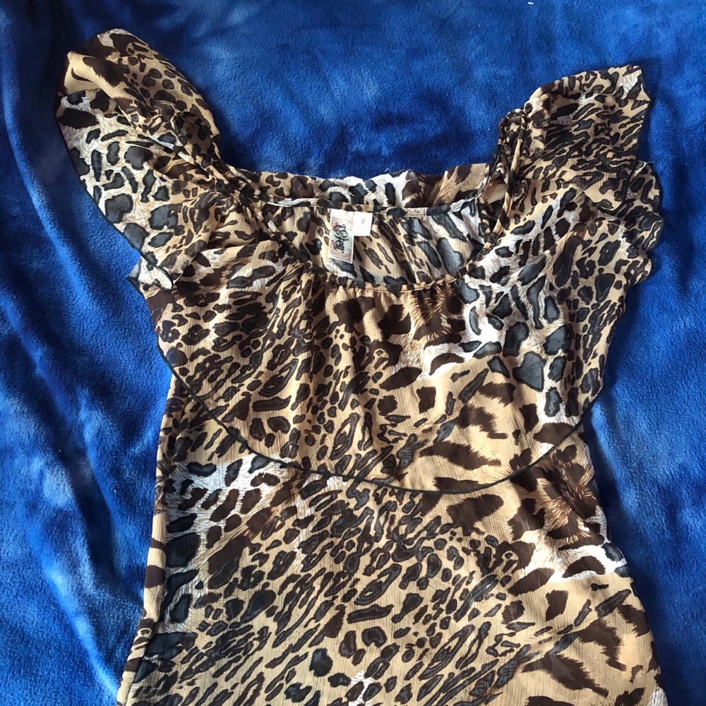 Cheetah print blouse